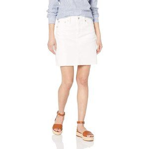 J. Crew Raw Edge Denim Mini Skirt in White